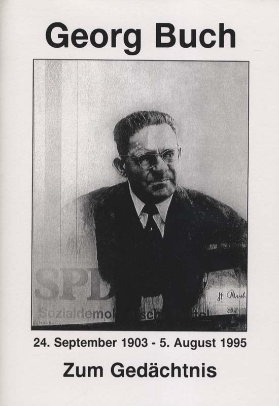 Anlässlich des Todes von seiner Heimatstadt herausgegebene Broschüre mit Coverporträt von Klaus Böttger, Nachruf von Oberbürgermeister Achim Exner und einem biographischen Essay von Axel Ulrich